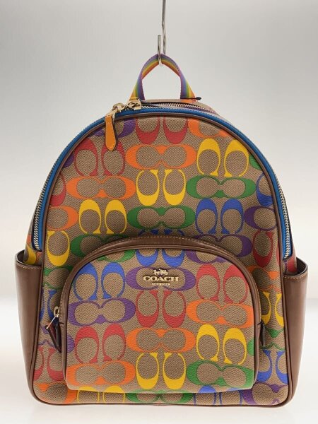 COACH(コーチ) / レインボーシグネチャー/リュック/レザー/BRW 