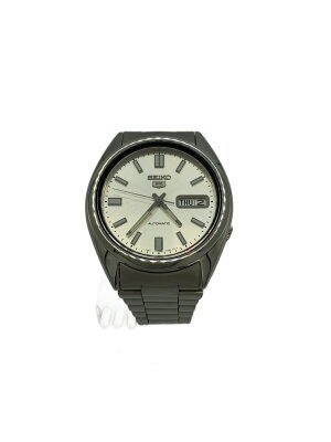 SEIKO(セイコー) / 自動巻腕時計/アナログ/レザー/SLV/BLK/6R15-01S1