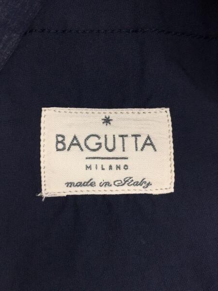 BAGUTTA リネン100% ダブル テーラードジャケット 46 ネイビー