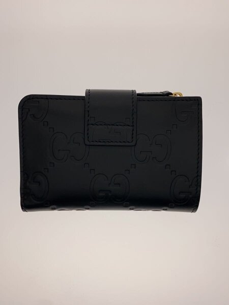 GUCCI(グッチ) / 2つ折り財布/レザー/BLK/総柄/レディース/790131
