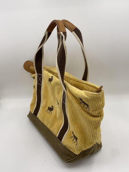 L.L.Bean(エルエルビーン) / トートバッグ/コーデュロイ/イエロー/総柄 