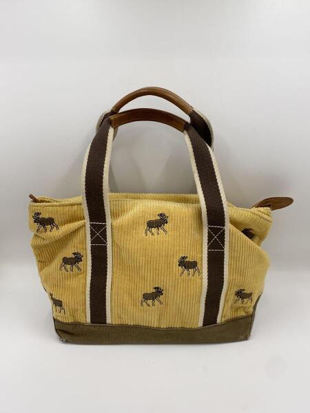 L.L.Bean(エルエルビーン) / トートバッグ/コーデュロイ/イエロー/総柄 
