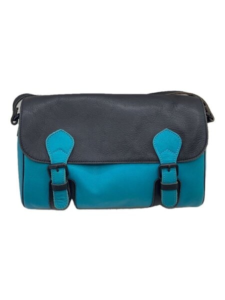 Dakota ダコタ ブルー オールレザー ショルダーバッグ メッセンジャー