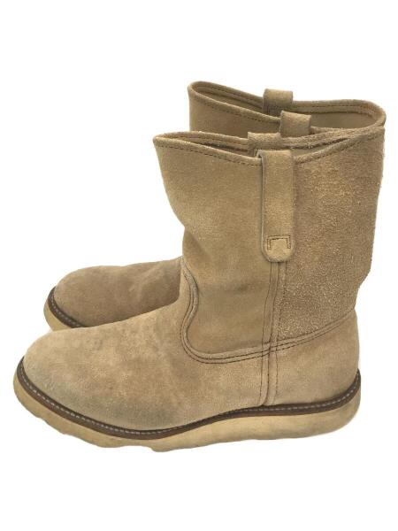 レッドウィング28.5 ベージュ スエード エンジニアブーツ バックル付き