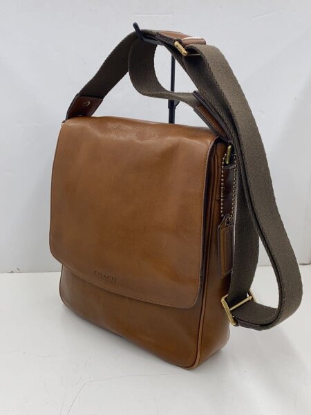 中古　コーチ　レザーショルダーバッグ 中古・古着通販】COACH (コーチ) レザーフラップショルダーバッグ
