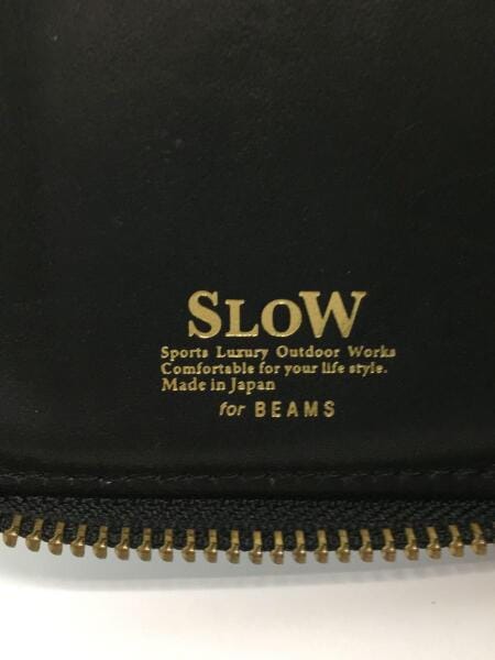 SLOW(スロウ) / 別注/コラボ/2つ折り財布/レザー/ブラック/無地/メンズ 