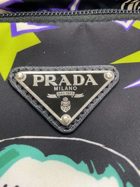 PRADA(プラダ) / ショルダーバッグ/ナイロン/BLK/総柄/×ユニバーサル 