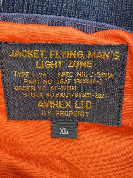 AVIREX(アヴィレックス) / フライトジャケット/XL/ナイロン/NVY/783