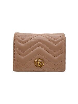 GUCCI(グッチ) / 2つ折り財布_GUCCYプリント/レザー/PNK/レディース