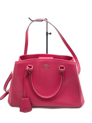 COACH ハンドバッグ ピンク レザー COACHのハンドバッグ検索結果|古着・中古品の通販サイト セカンド