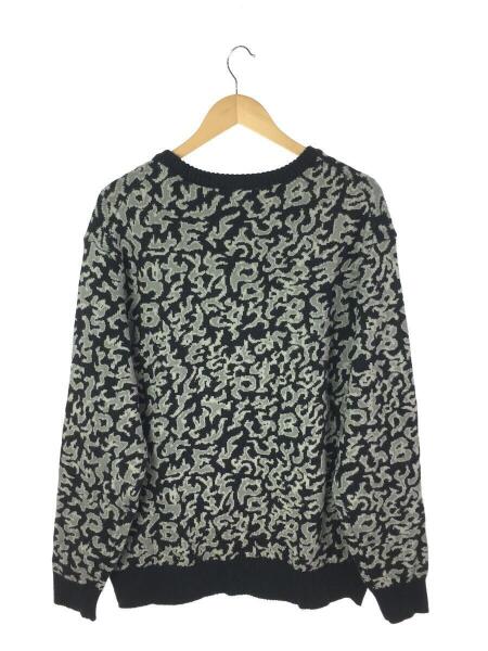Blackeyepatch(ブラックアイパッチ) / OG LABEL FLAMES KNIT SWEATER/L 