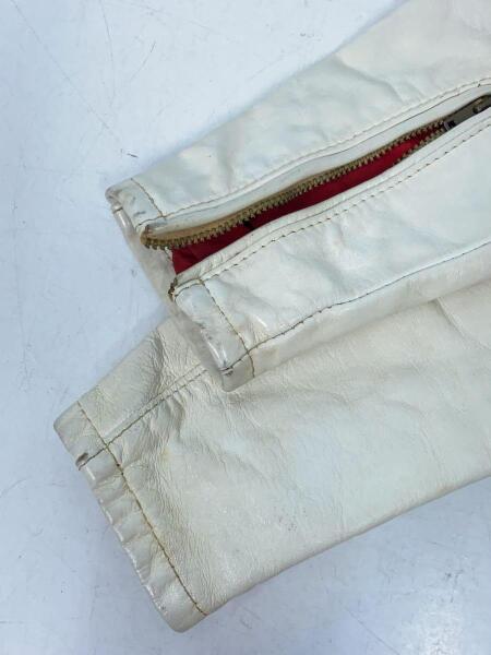 BATES シングルライダースジャケット ホワイト