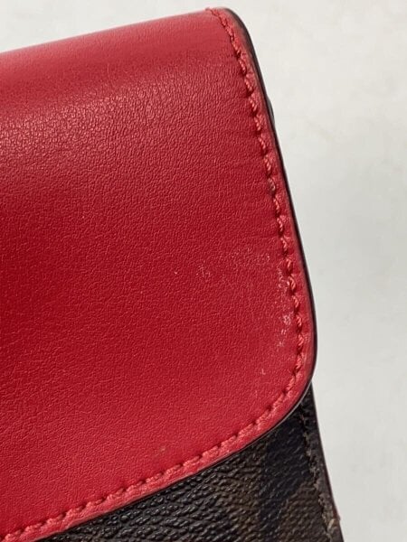 COACH(コーチ) / 長財布_シグネチャー/レザー/RED/総柄/レディース