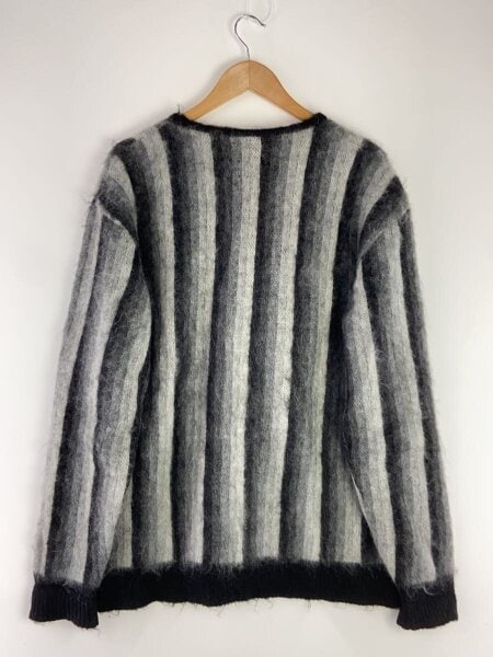 Needles / カーディガン(厚手)/L/モヘア/GRY/ストライプ/J0340 Needles(ニードルズ) / カーディガン(厚手)/L/モヘア/GRY/ストライプ
