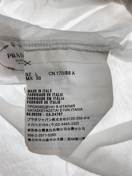 PRADA(プラダ) / Tシャツ/L/コットン/WHT/プリント/35570 S151 GZ10 