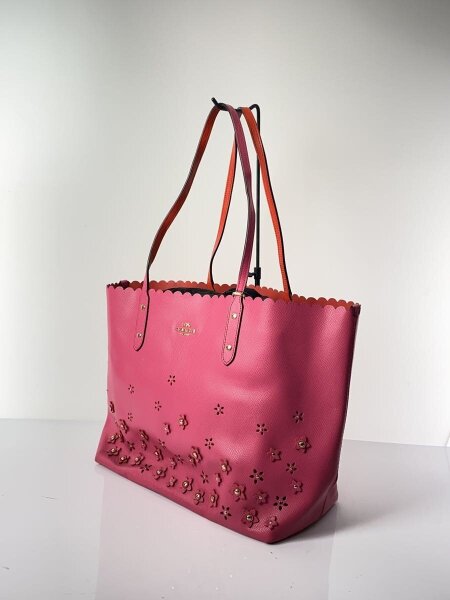 COACH(コーチ) / トートバッグ/レザー/PNK/花柄 | 中古品の販売・通販 