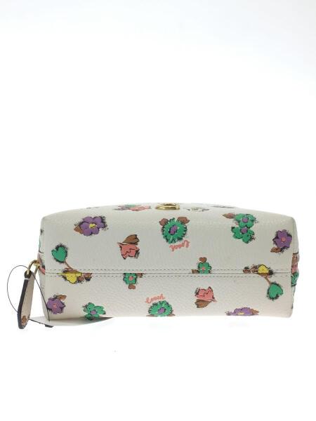 COACH(コーチ) / ポーチ/レザー/CRM/花柄/C3822/プペルレザー | 中古品 
