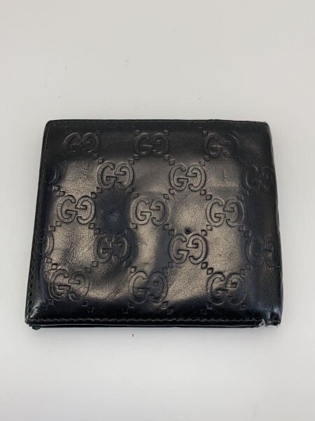 GUCCI(グッチ) / 2つ折り財布_グッチシマ/レザー/BLK/メンズ/ブラック