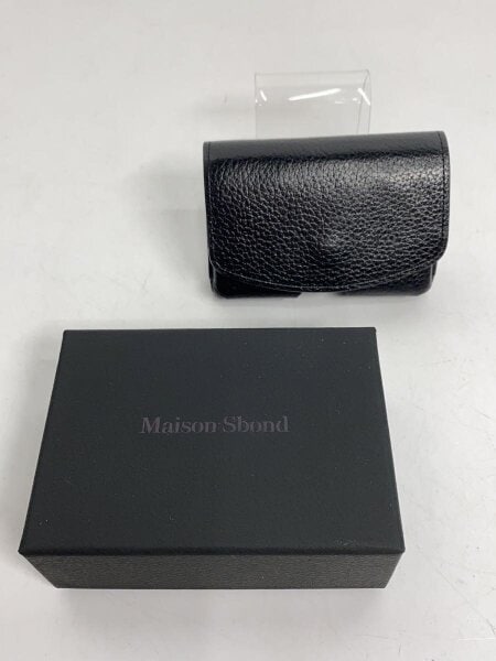 Maison Sbond ブラックレザー 三つ折り Maison Sbond ブラック 三