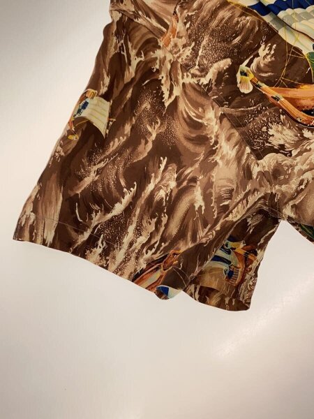 PENNEY’S / アロハシャツ/L/レーヨン/ブラウン/総柄 PENNEY'S(ペニーズ) / アロハシャツ/L/レーヨン/ブラウン/総柄 | 古着