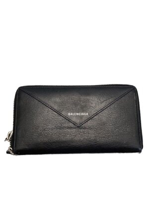 BALENCIAGA ブラック 長財布(値下げ交渉〇) BALENCIAGA(バレンシアガ) / 長財布[仕入]/レザー/BLK/無地