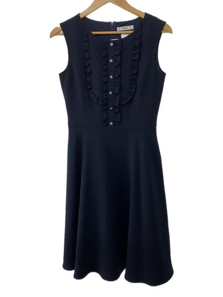 美品✨ ルネ ノースリーブ ワンピース フレア Aライン グログラン 36 Rene ルネ ノースリーブ ワンピース 36 Rene/ルネ、ノースリーブ