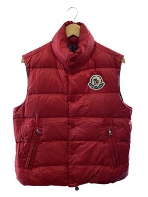 MONCLER(モンクレール) / ダウンベスト/4/ナイロン/RED/無地