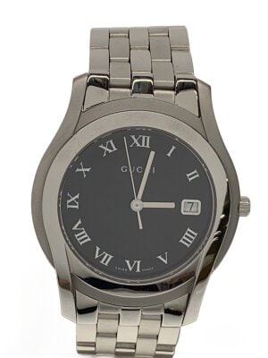 GUCCI(グッチ) / クォーツ腕時計/アナログ/ステンレス/BLK/5500M