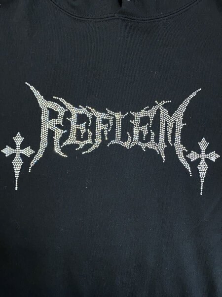 REFLEM(レフレム) / ロゴラインストーンパーカー/FREE/コットン/BLK 