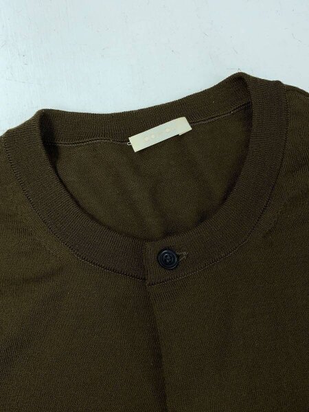 COMOLI / ウールクルーネックカーディガン/2/ウール/BRW/N03-06002 COMOLI(コモリ) / ウールクルーネックカーディガン/2/ウール/BRW/N03