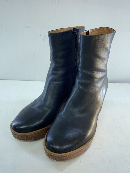 Maison Martin Margiela / ウッドソール/サイドジップブーツ/37.5/BLK/レザー Maison Martin Margiela(メゾンマルタンマルジェラ) / ウッドソール