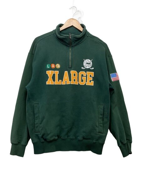XLARGE エクストララージ スウェット ハーフジップ 刺繍ロゴ