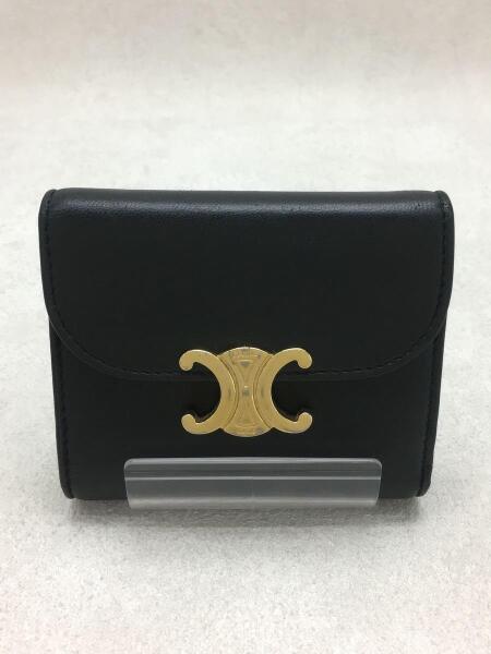 CELINE(セリーヌ) / スモールウォレット/トリオンフ/財布/レザー/BLK 