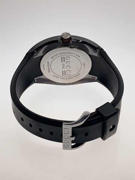 GUCCI(グッチ) / クォーツ腕時計/アナログ/ラバー/BLK/YA137116 
