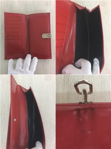 GUCCI(グッチ) / 長財布/レザー/レッド/無地/035・2067・2167 | 中古品 