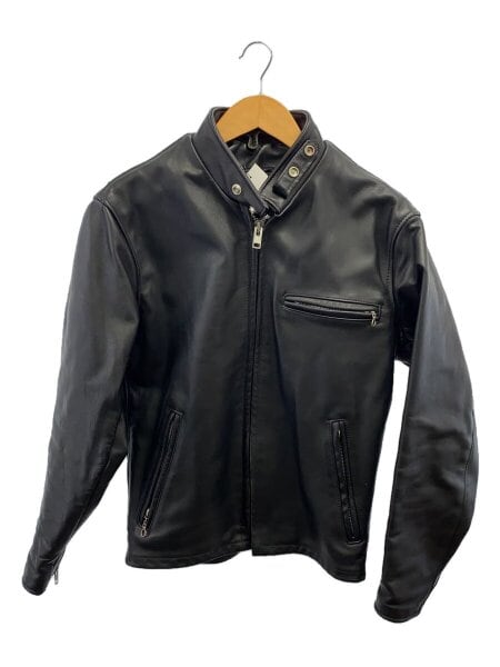 Schott(ショット) / シングルライダースジャケット/36/レザー/BLK/無地