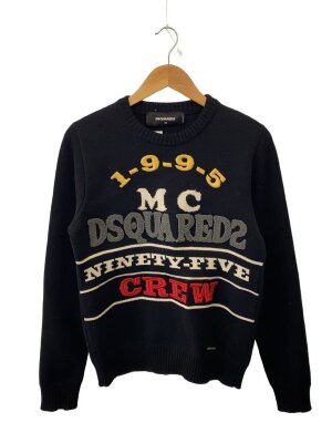 DSQUARED2 / ニット・セーター(薄手)/S/ウール/ブラック/アニマル DSQUARED2(ディースクエアード) / ニット・セーター(薄手)/S/ウール