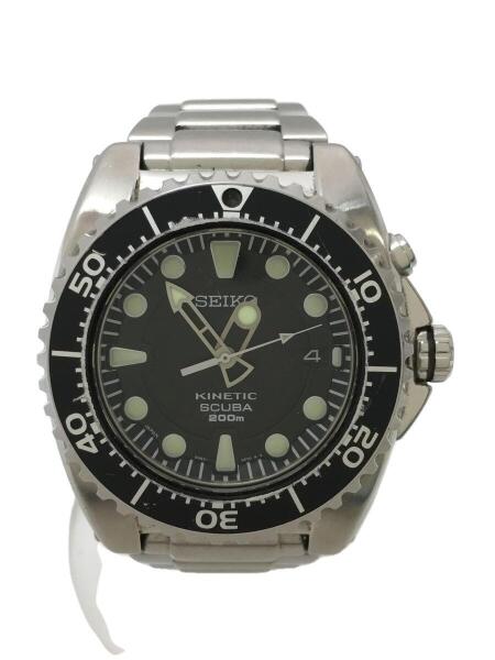 SEIKO(セイコー) / KINETIC SCUBA 200m/自動巻腕時計/アナログ/BLK/SLV 