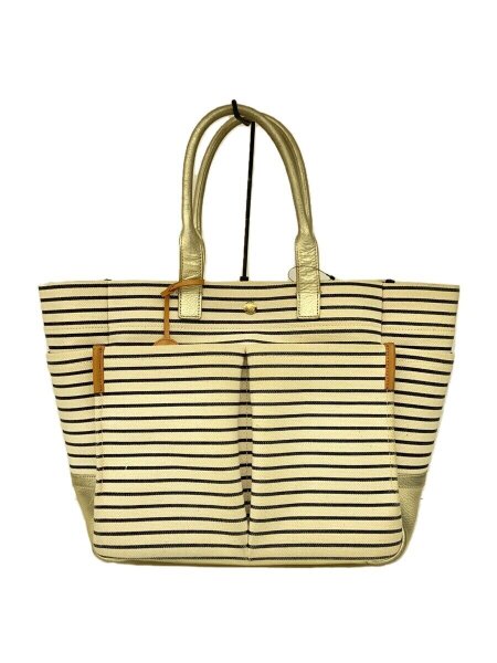 TORY BURCH(トリーバーチ) / トートバッグ/キャンバス/WHT/ストライプ 