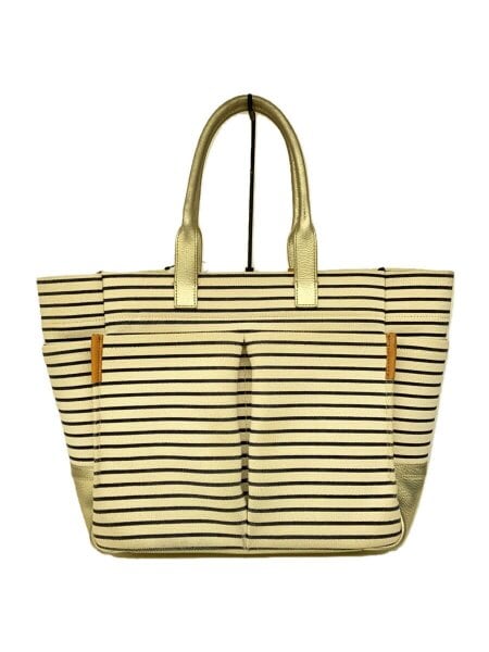 TORY BURCH(トリーバーチ) / トートバッグ/キャンバス/WHT/ストライプ 