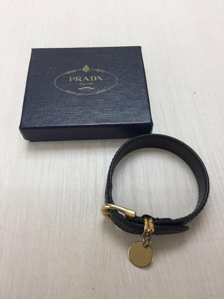 PRADA(プラダ) / バングル/レザー/BLK | 中古品の販売・通販なら 