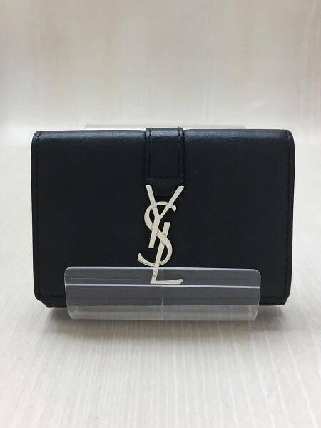 SAINT LAURENT(サンローラン) / 3つ折り財布/レザー/GRY/TGN459880