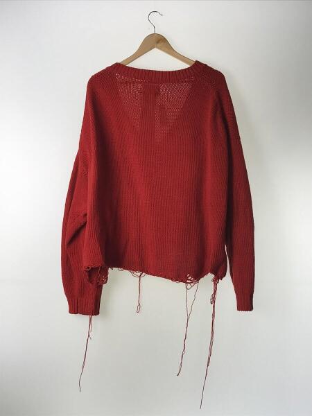 doublet(ダブレット) / 3D PATCH CUT-OFF PULLOVER/M/コットン/レッド 
