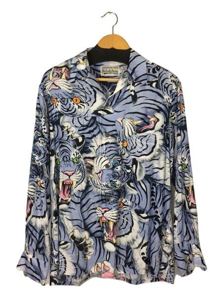 WACKO MARIA / 21AW/TIM LEHI/虎/HAWAIIAN SHIRT/L/レーヨン/GRY/総柄 WACKO MARIA(ワコマリア) / 21AW/TIM LEHI/HAWAIIAN SHIRT L/S/百虎/M