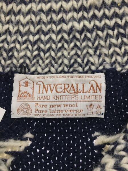 INVERALLAN(インバーアラン) / 90S/茶タグ/バーズアイカーディガン