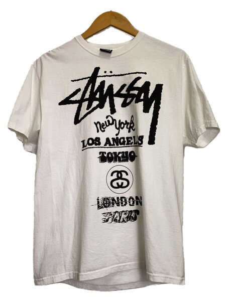 新品！Stussy (ステューシー)TシャツWHT 背中大ロゴ M