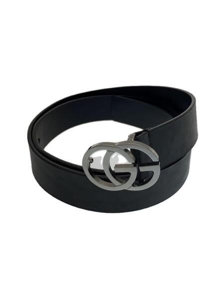 Gucci 専用 37 GUCCI ダブルG バックルブラック レザー ベルト 95