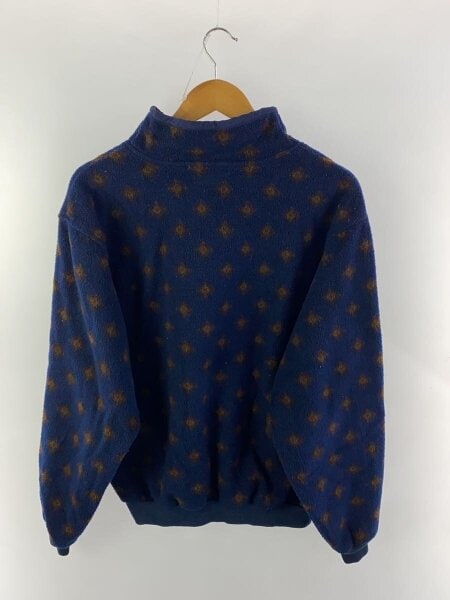 EDDIE BAUER / フリースジャケット/L/ポリエステル/NVY/総柄 EDDIE BAUER(エディーバウアー) / フリースジャケット/L/ポリエステル