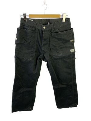 SASSAFRAS / リップストップカーゴショートパンツ/S/コットン/BLK SASSAFRAS(ササフラス) / リップストップカーゴショートパンツ/S