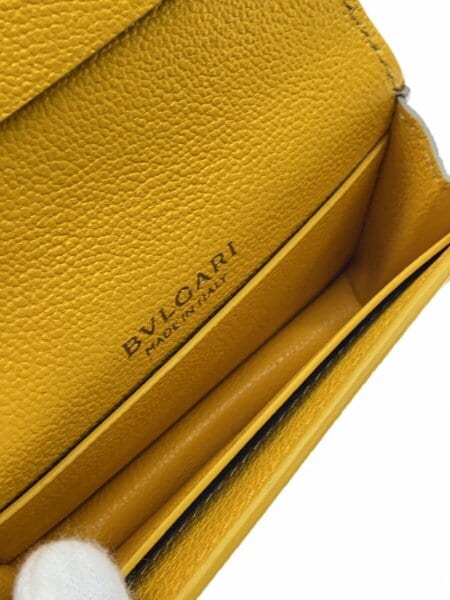 Bvlgari ケース　イエロー BVLGARI(ブルガリ) / カードケース/レザー/KHK/無地/メンズ// | 中古品